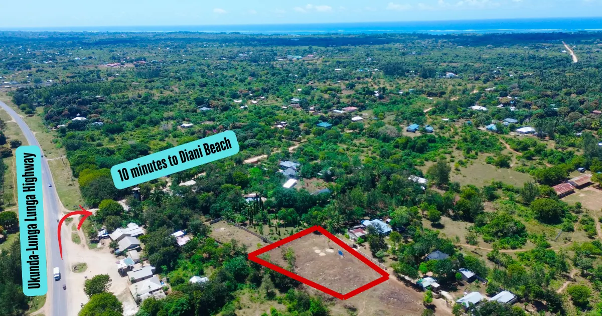 Aerial view of Diani Silver Court gated community